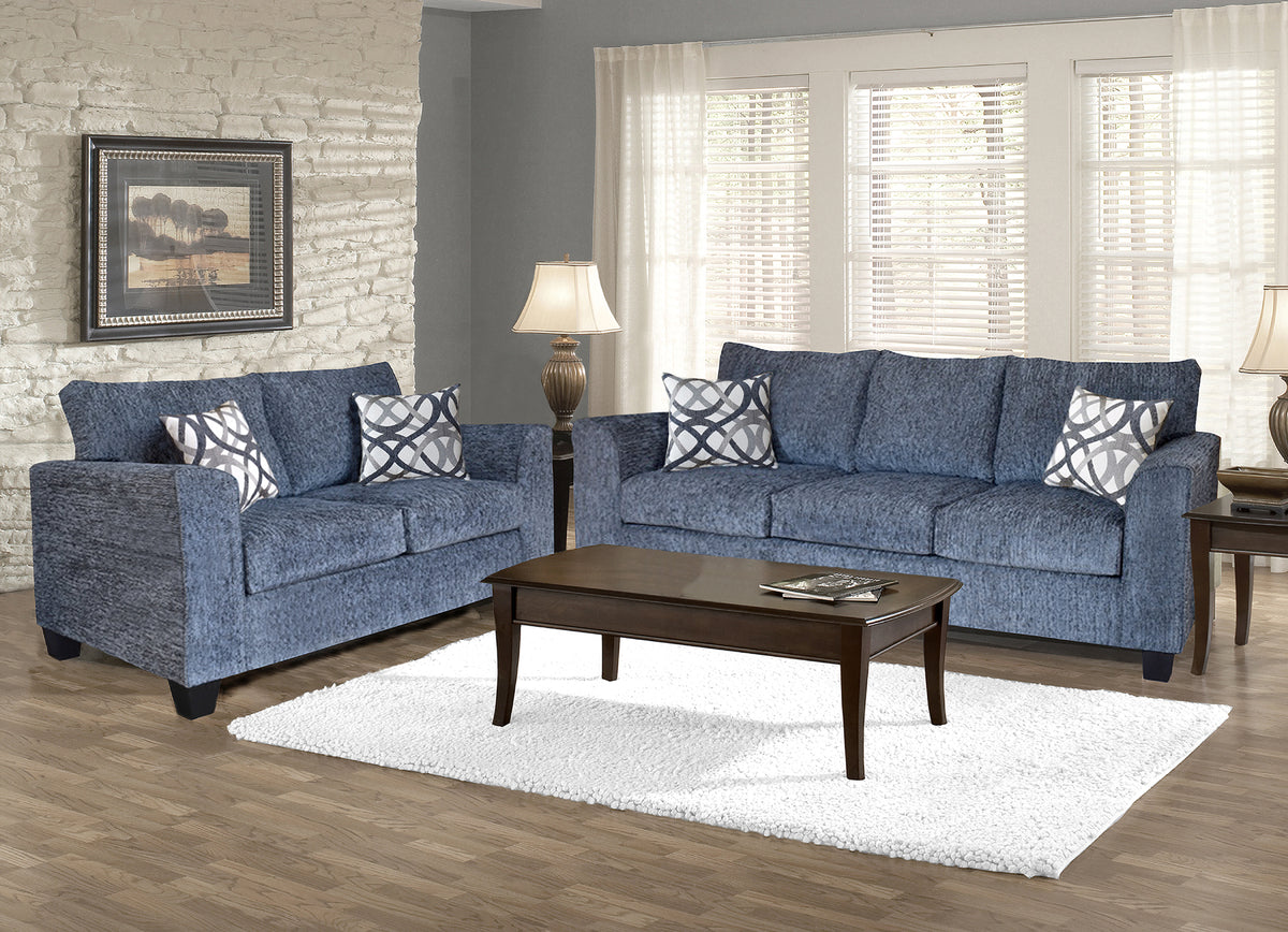 Carson Blue Sofa Loveseat JMD Furniture