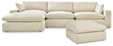 Elyza 3-Piece Sectional with Ottoman