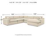 Elyza 5-Piece Sectional with Ottoman