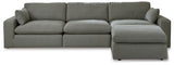 Elyza 3-Piece Sectional with Ottoman