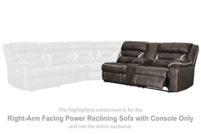 Kincord Right-Arm Facing Power Reclining Sofa with Console