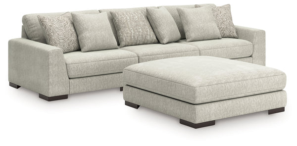 Regent Park 3-Piece Sectional with Ottoman