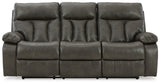 Willamen Reclining Sofa with Drop Down Table