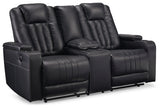 Center Point Reclining Loveseat with Console