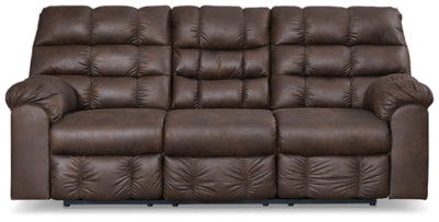 Derwin Reclining Sofa with Drop Down Table