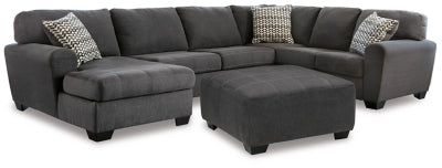 Ambee 3-Piece Sectional with Ottoman