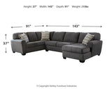 Ambee 3-Piece Sectional with Ottoman