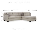 Mahoney 2-Piece Sectional with Ottoman