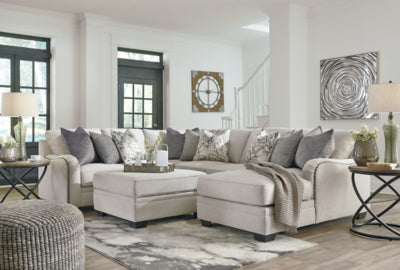 Dellara 4-Piece Sectional with Ottoman