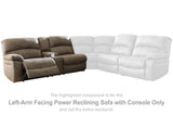 Segburg Left-Arm Facing Power Reclining Sofa with Console