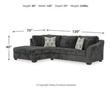 Biddeford 2-Piece Sectional with Ottoman