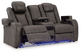 Fyne-Dyme Power Reclining Loveseat with Console