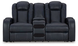 Fyne-Dyme Power Reclining Loveseat with Console