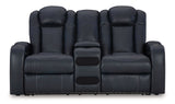 Fyne-Dyme Power Reclining Loveseat with Console
