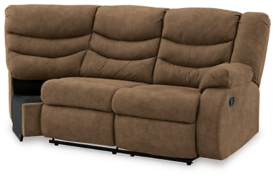 Partymate Right-Arm Facing Reclining Loveseat with Half Wedge