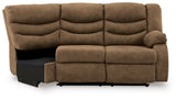 Partymate Right-Arm Facing Reclining Loveseat with Half Wedge