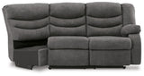 Partymate Right-Arm Facing Reclining Loveseat with Half Wedge