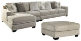 Ardsley 3-Piece Sectional with Ottoman