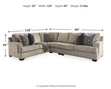 Bovarian 3-Piece Sectional with Ottoman