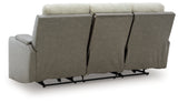 Stately Check PWR REC Sofa with ADJ Headrest