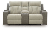 Stately Check PWR REC Loveseat/CON/ADJ HDRST