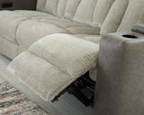Stately Check PWR REC Sofa with ADJ Headrest