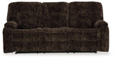 Soundwave Reclining Sofa with Drop Down Table