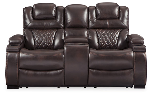 Warnerton Power Reclining Loveseat with Console