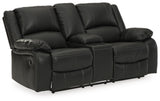 Calderwell Reclining Loveseat with Console