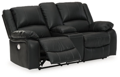 Calderwell Power Reclining Loveseat with Console