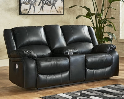 Calderwell Power Reclining Loveseat with Console