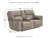 Cavalcade Power Reclining Loveseat with Console