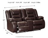 Vacherie Reclining Loveseat with Console