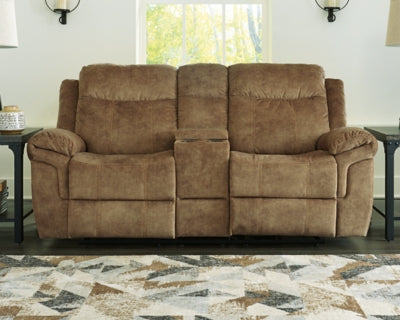 Huddle-Up Glider Reclining Loveseat with Console