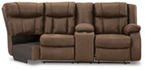 Trail Boys Right-Arm Facing Reclining Loveseat with Console