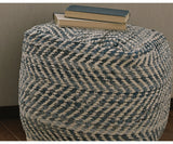 Chevron Pouf