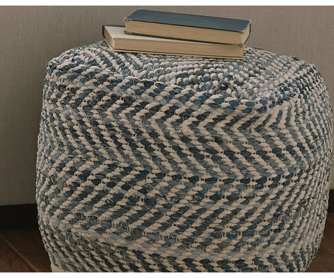 Chevron Pouf