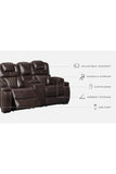 Warnerton Power Reclining Loveseat with Console