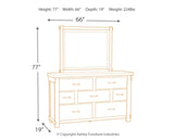 Brashland King Panel Bed with Mirrored Dresser and Chest