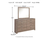 Culverbach Queen Panel Bed with Mirrored Dresser, Chest and 2 Nightstands
