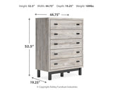 Vessalli King Panel Bed with Mirrored Dresser and Chest
