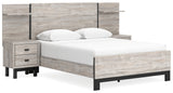Vessalli Queen Panel Bed with Mirrored Dresser and Chest