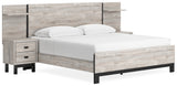 Vessalli King Panel Bed with Mirrored Dresser and Chest