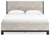 Vessalli King Panel Bed with Mirrored Dresser