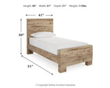 Hyanna Twin Panel Bed with Mirrored Dresser and Nightstand