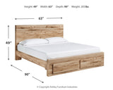 Hyanna Queen Panel Storage Bed with Mirrored Dresser and Chest