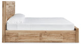 Hyanna Queen Panel Storage Bed with Mirrored Dresser and Chest