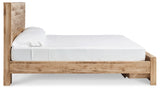 Hyanna Queen Panel Storage Bed with Mirrored Dresser and 2 Nightstands