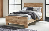 Hyanna Full Panel Bed with Mirrored Dresser and Nightstand