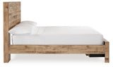 Hyanna Full Panel Storage Bed with Mirrored Dresser and Nightstand